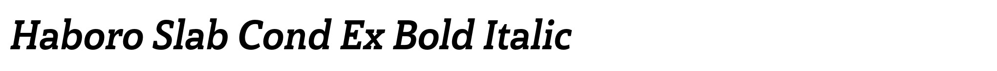 Haboro Slab Cond Ex Bold Italic image